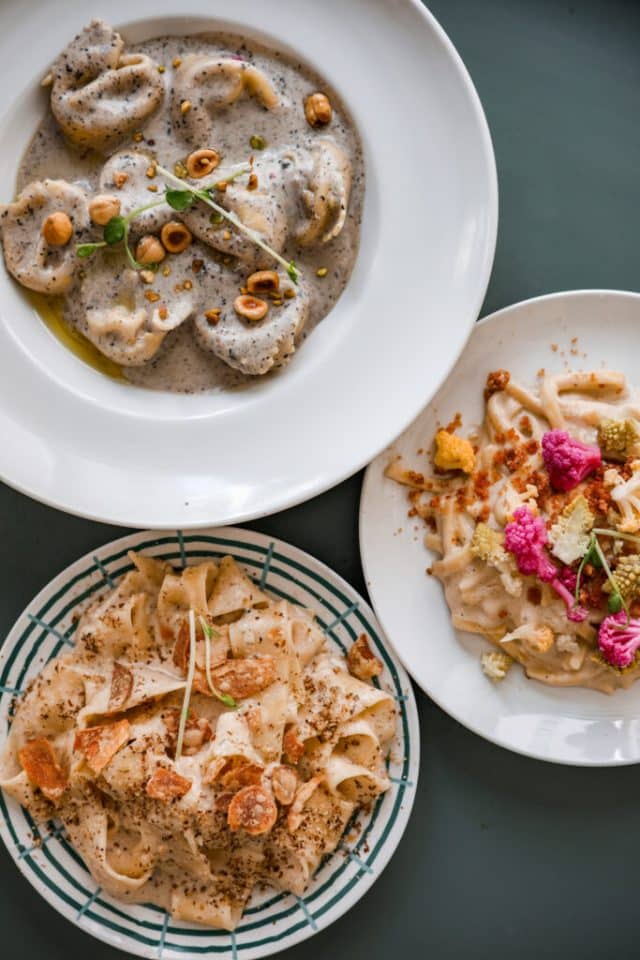 Plats de chez Mimo, restaurant italien à Lyon 7