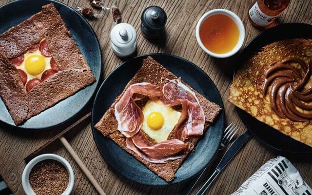 Illustration de brunch, crêpes